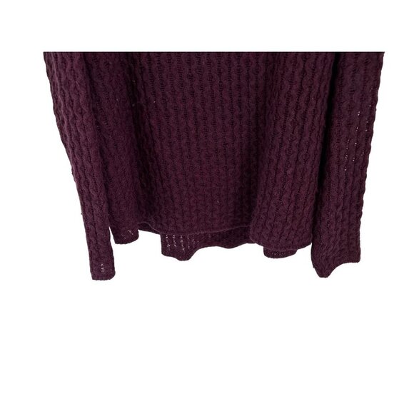 VINCE Cable Knitted Tunic Boatneck Sweater Purple Oversized Pullover Size XSmall - Picture 4 of 10
